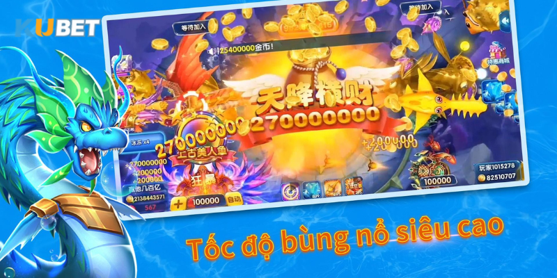 Các tính năng hỗ trợ xuất hiện trong game bắn cá